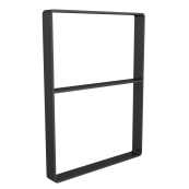 Leaning bracket made of flat steel | 70 x 70 mm | with chamfer to the inside | with cross bar | width: 600mm | hot-dip galvanized and coated DB 703